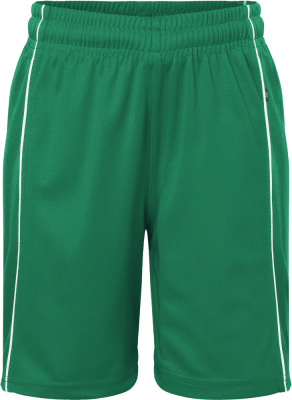 James & Nicholson - Basic Team Shorts Junior (Green/White)