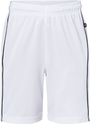 James & Nicholson - Basic Team Shorts Junior (White/Black)