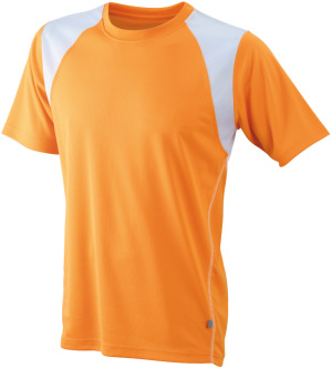James & Nicholson - Men´s Running-T (Orange/White)