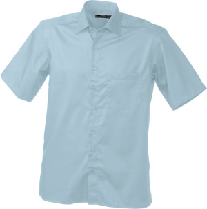 James & Nicholson - Men's Business Shirt Short-Sleeved (Light Blue)