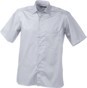 James & Nicholson - Men's Business Shirt Short-Sleeved (Light Grey)