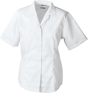 James & Nicholson - Ladies' Business Blouse Short-Sleeved (White)