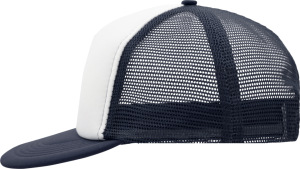 Myrtle Beach - 5 Panel Mesh Kappe mit flachem Schild (white/navy)