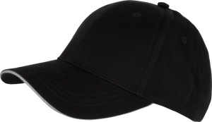 Myrtle Beach - 6 Panel Brushed Sandwich Cap (black/light grey)