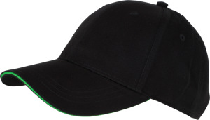 Myrtle Beach - 6 Panel Brushed Sandwich Cap (black/lime green)