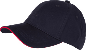 Myrtle Beach - 6 Panel Brushed Sandwich Cap (black/red)