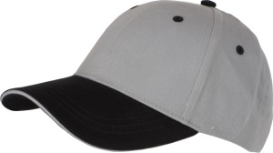 Myrtle Beach - 6 Panel Brushed Sandwich Cap (light grey/black/light grey)