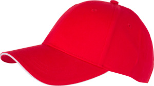 Myrtle Beach - 6 Panel Brushed Sandwich Cap (red/white)
