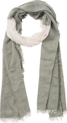 Myrtle Beach - 3-coloured Scarf (olive/off white)