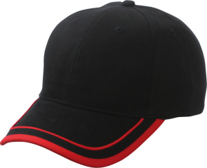Myrtle Beach - Piping Cap (black/red)