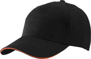 Myrtle Beach - 5 Panel Sandwich Kappe (black/orange)