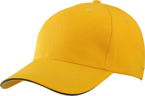 Myrtle Beach - 5 Panel Sandwich Kappe (gold yellow/navy)