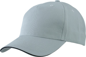 Myrtle Beach - 5 Panel Sandwich Kappe (light grey/black)