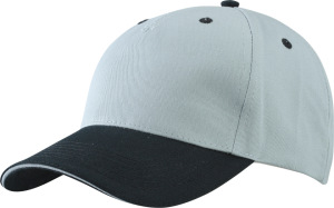 Myrtle Beach - 5 Panel Sandwich Kappe (light grey/black/light grey)