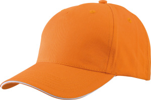 Myrtle Beach - 5 Panel Sandwich Kappe (orange/white)