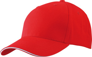 Myrtle Beach - 5 Panel Sandwich Kappe (red/white)