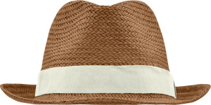 Myrtle Beach - Hat in braiding appearance (nougat/off-white)