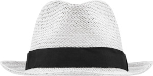 Myrtle Beach - Hat in braiding appearance (white/black)
