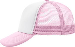 Myrtle Beach - 5-Panel Polyester Mesh Cap (White/Baby Pink)