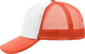 Myrtle Beach - 5-Panel Polyester Mesh Cap (White/Neon Orange)