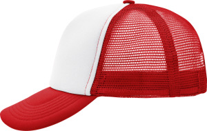 Myrtle Beach - 5-Panel Polyester Mesh Cap (White/Red)