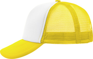 Myrtle Beach - 5-Panel Polyester Mesh Cap (White/Sun Yellow)