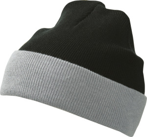 Myrtle Beach - Knitted Cap 2-tone (black/grey)