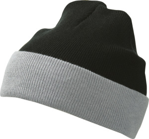 Myrtle Beach - 2-farbige Strickmütze (black/grey)