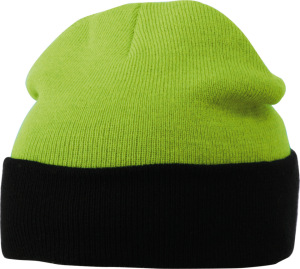 Myrtle Beach - Knitted Cap 2-tone (lime-green/black)