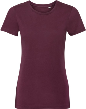 Russell - Damen Pure Organic Tee (burgundy)