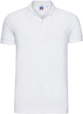 Russell - Herren Piqué Stretch Polo (white)