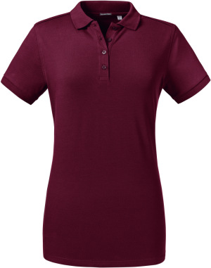 Russell - Damen Piqué Stretch Polo (burgundy)
