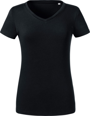 Russell - Ladies' Pure Organic V-Neck Tee (black)