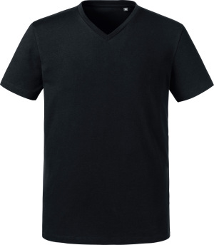 Russell - Herren Bio V-Neck T-Shirt (black)