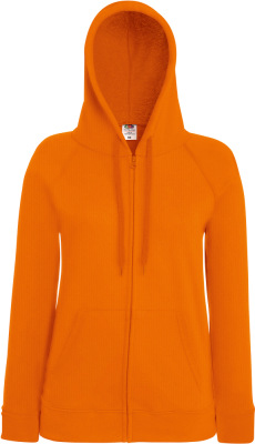 Fruit of the Loom - Lady-Fit Lightweight Hooded Sweat Jacket (Orange)