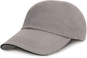 Result - Heavy Brushed Cotton Cap (Grey/Black)