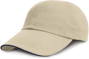 Result - Heavy Brushed Cotton Cap (Natural/Navy)