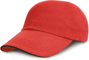 Result - Heavy Brushed Cotton Cap (Red/Black)