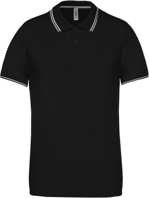 Kariban - Mens Short Sleeve Polo Pique (Black / Light Grey / White)