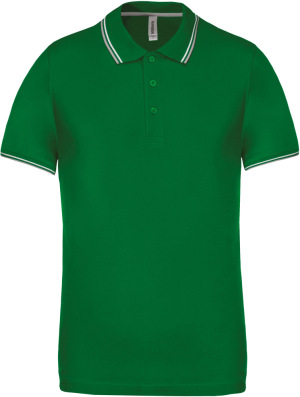 Kariban - Mens Short Sleeve Polo Pique (Kelly Green / Light Grey / White)