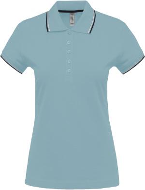 Kariban - Ladies Short Sleeve Polo Pique (Sky Blue / Navy / White)
