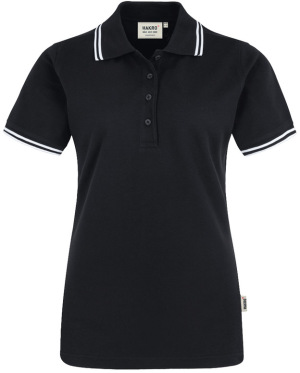 Hakro - Damen Poloshirt Twin-Stripe (schwarz/weiß)