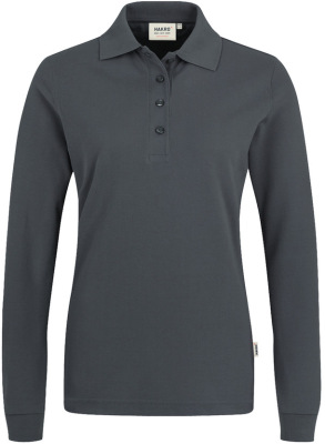 Hakro - Damen Longsleeve-Poloshirt Mikralinar (anthrazit)