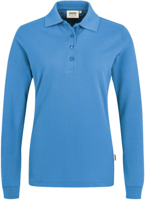 Hakro - Damen Longsleeve-Poloshirt Mikralinar (malibublau)