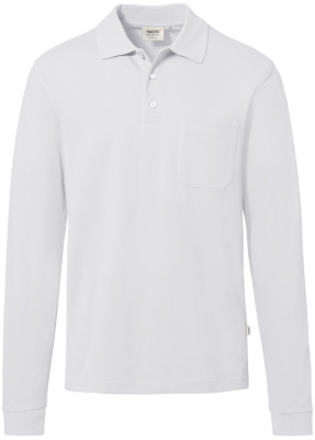 Hakro - Longsleeve-Pocket-Poloshirt Top (weiß)