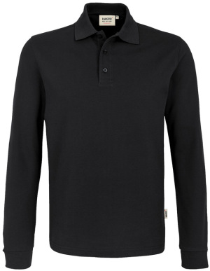 Hakro - Longsleeve-Poloshirt Mikralinar (schwarz)