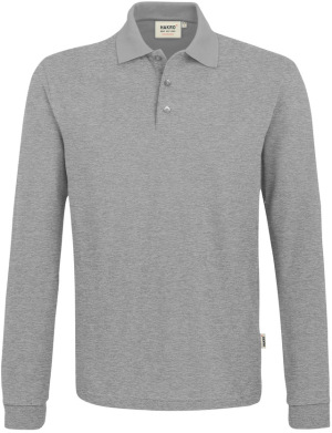 Hakro - Longsleeve-Poloshirt Mikralinar (grau meliert)