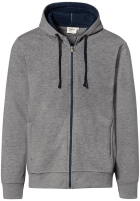 Hakro - Kaputzenjacke Bonded (grau meliert/tinte)