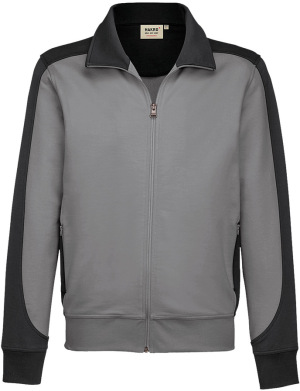 Hakro - Sweatjacke Contrast Mikralinar (titan/anthrazit)