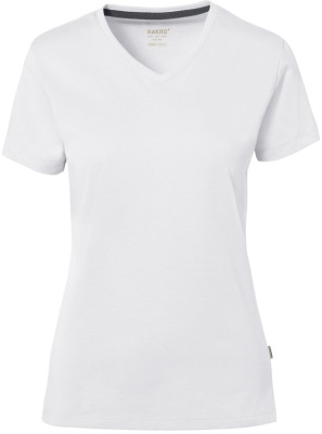 Hakro - Cotton Tec Damen V-Shirt (weiß)